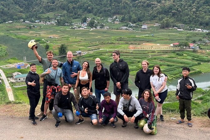 1 Day Ha Giang Loop Tour by Motorbike with Easy Rider - Loopers - Lung Tam shows the work behind Tay linen