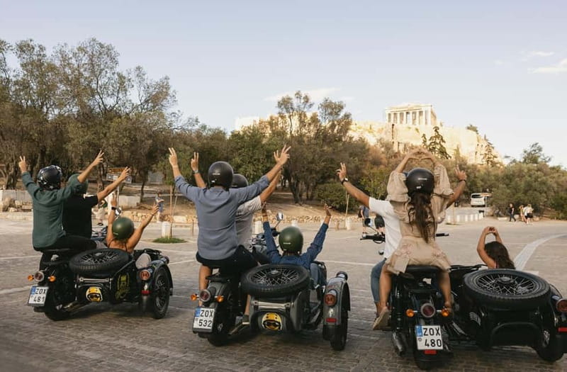 Acropolis of Athens: 60′ Tour in a Vintage Motorcycle - Monastiraki and the first glimpse of old Athens