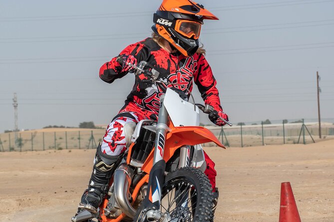 Adult Desert Motorbike Training in Dubai - Moving from the training area toward the dunes