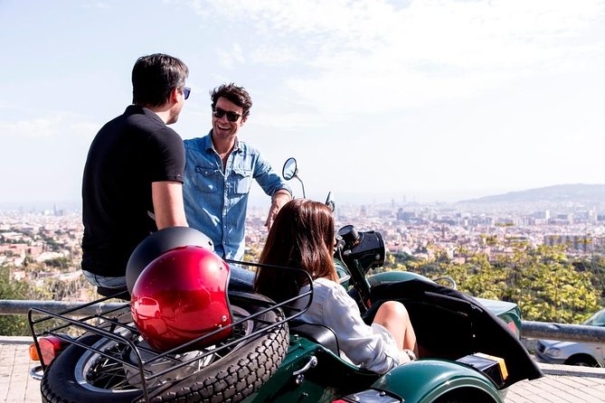 Barcelona Private Tour by Sidecar Motorcycle - Plaza de España and the climb up Montjuic