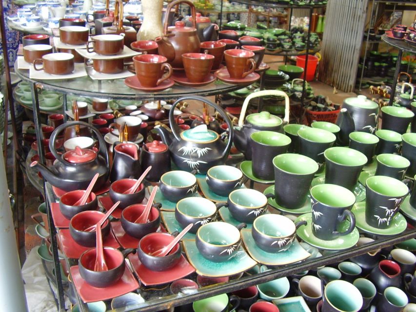 Bat Trang Pottery ancient village by Motorbike - Shaping your own ceramic piece with a local family