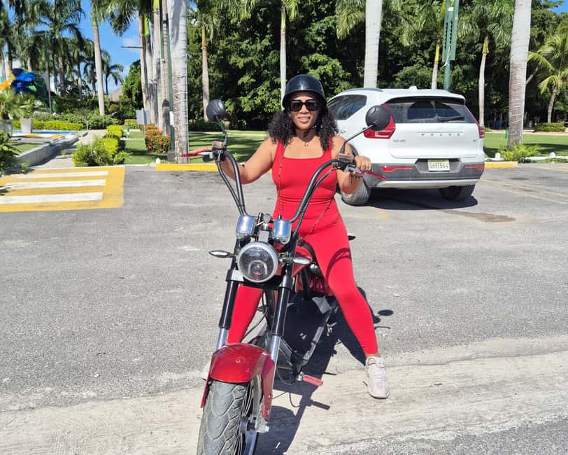 Bavaro Punta Cana: City Tour with Harley models E-Scooters - Dominican food at La Casita de Yeya
