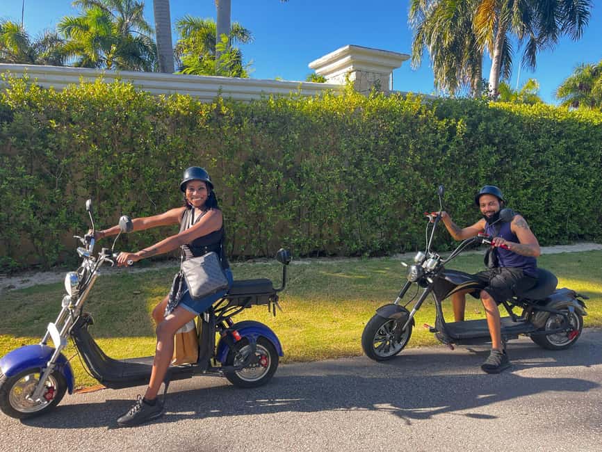 Bavaro Punta Cana: City Tour with Harley models E-Scooters - Learning the electric scooter before heading out