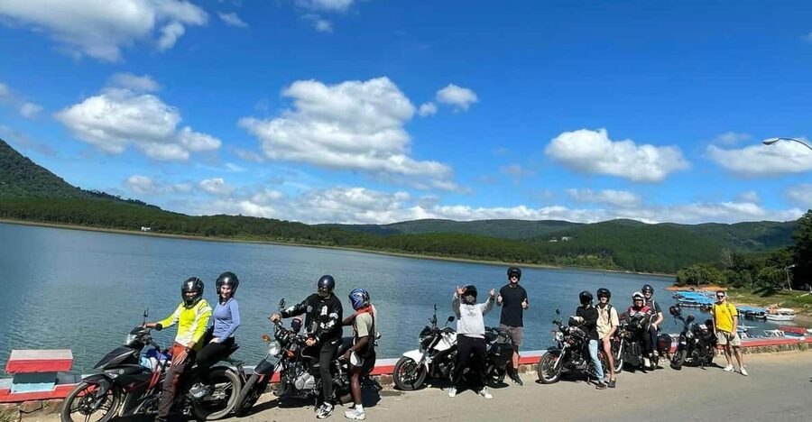 DALAT EASY RIDER GROUP TOUR - PONGOUR FALL - SILK- COFFEE.. - Tuyen Lam Lake gives you a calm start