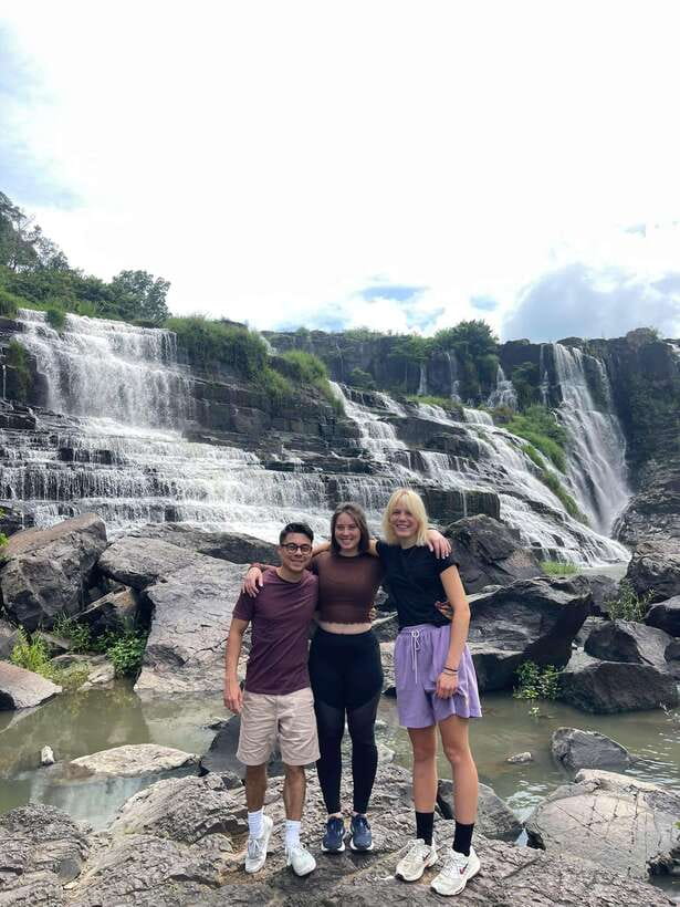 Dalat: MOTORBIKE TOUR TO PONGOUR FALLS- SILK- COFFEE FARM - Riding out through pine forests and farm country