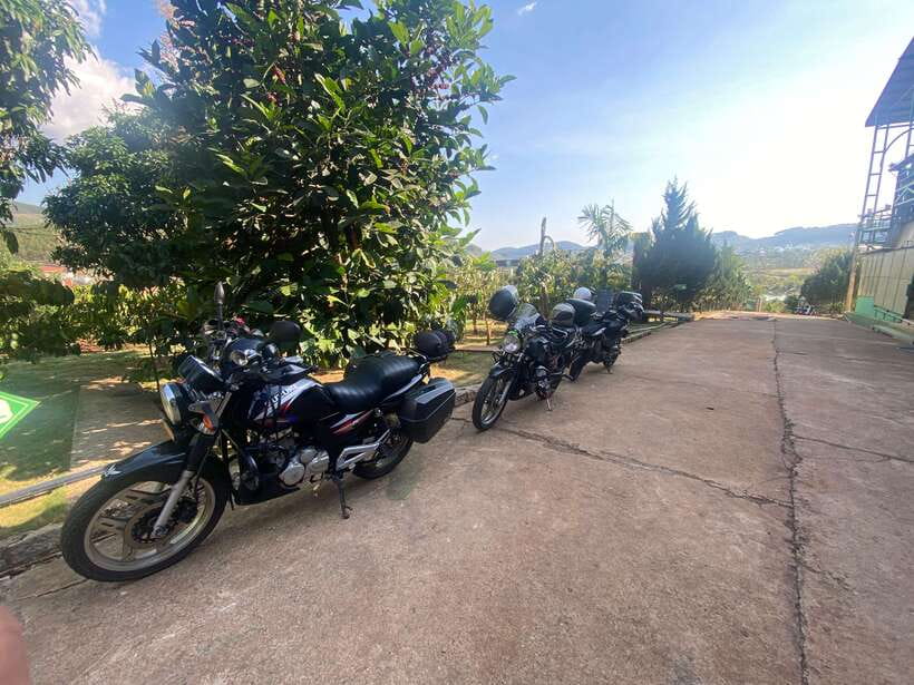 Dalat motorcycle trips - Elephant Waterfall and Linh An Pagoda