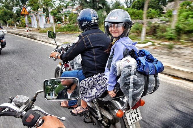 Easy Rider Motorbike Hue to/from Hoi An Via Hai Van Pass & More - Lap An Lagoon and the road beside Lang Co Bay