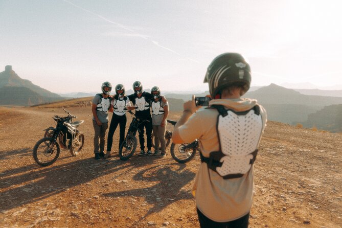 Electric Dirt Bike Tour- Explore Gemini Bridges and Sandstone Canyons, Moab - Riding back through open desert terrain