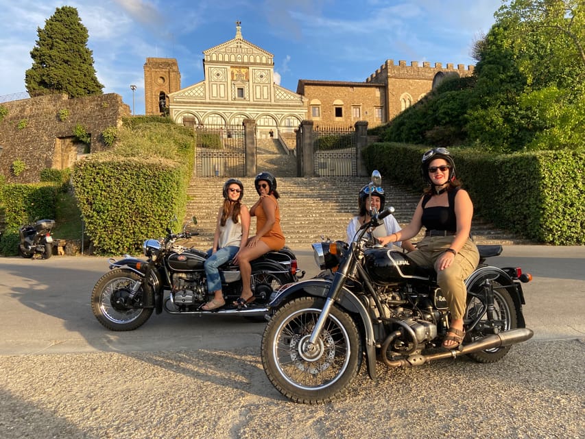 Florence Vintage Motorcycle Sidecar ride - Morning or Sunset - Michelangelo Square for the broadest panorama