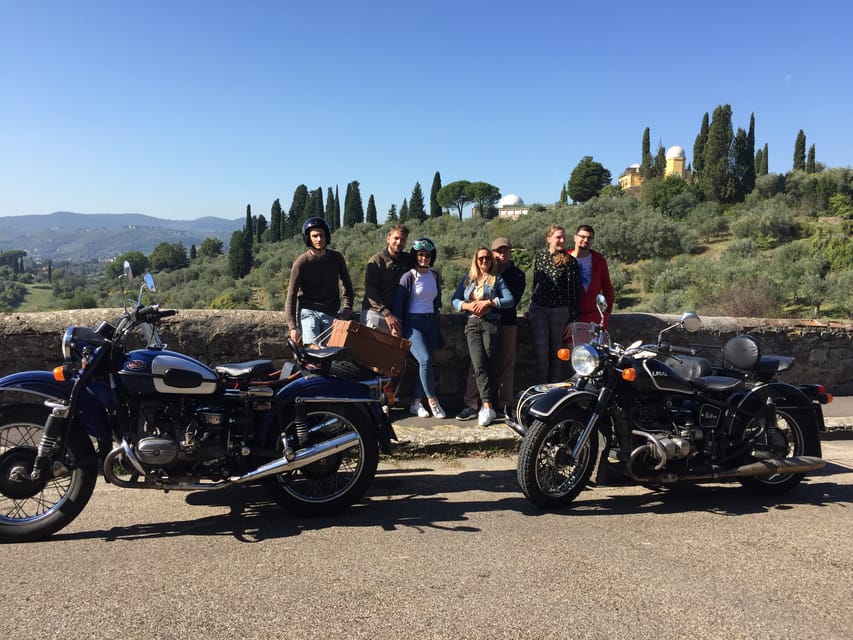 Florence Vintage Motorcycle Sidecar ride - Morning or Sunset - What you get for $199 per person