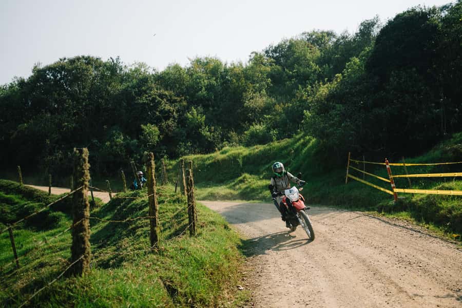 From Bogota: Mountains & Valleys Off-Road Motorcycle Tour - The first climb, with curves in every direction