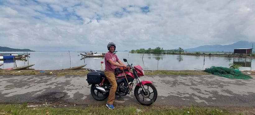 From Hoi An: Hai Van Pass Motorbike Tour to Hue Easyrider - A summer swim at a natural waterfall