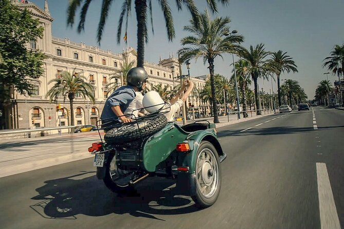 Full-Day Barcelona Tour by Sidecar Motorcycle - Montjuïc and the Cava finish