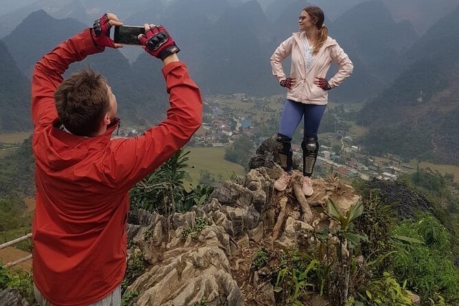 Ha Giang Loop Backpacker Tour, Small Group within Easy Riders - Tham Ma Pass on the way to Dong Van