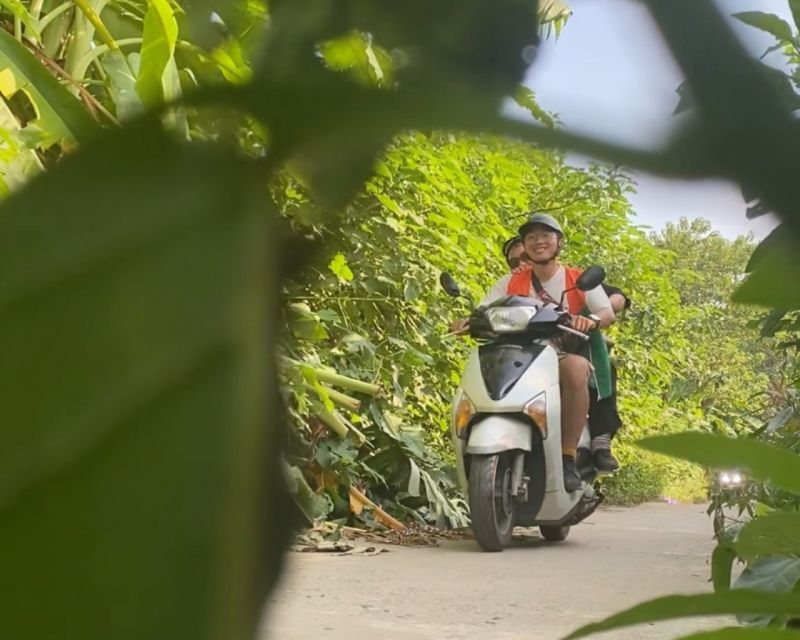 Hanoi Motorbike Countryside Tour - Riding Through Rice Fields Near Hanoi