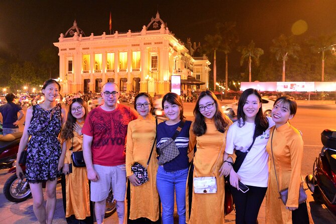 Hanoi Motorbike Tour Led By Women: Hanoi Motorbike Food Tours - The Ho Chi Minh monument after dark