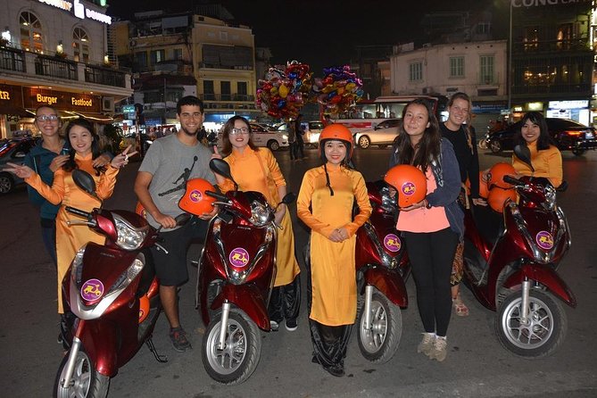 Hanoi Motorbike Tours Led By Women: Hanoi By Night Foodie Motorbike Tours - The Ho Chi Minh memorial at night