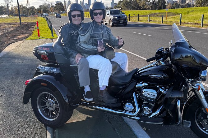 Harley Davidson Trike Tour of Melbourne - The Shrine of Remembrance from St Kilda Road