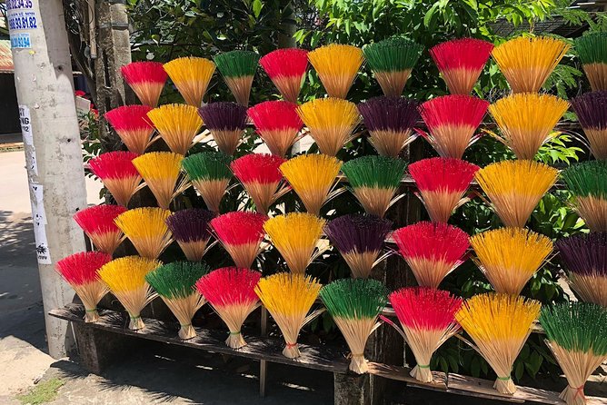 Hue Morning Countryside Motorbike Tour - Learning to make a conical hat with Ms. Thuy