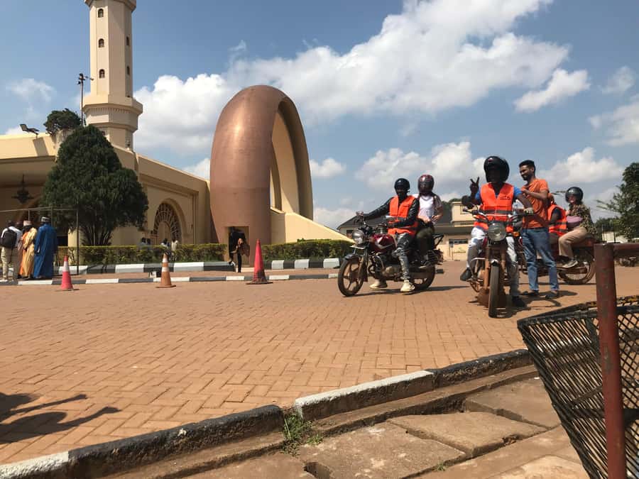 KAMPALA MOTOR BIKE TOURS (boda boda tours) - Craft shopping at Bagala Craft Market