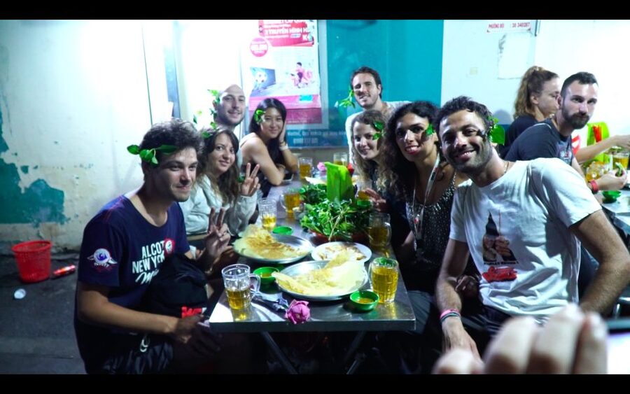 KISSTOUR | Motorbike Vegan Food Tour in Ho Chi Minh - Fresh pandan cake made at the door