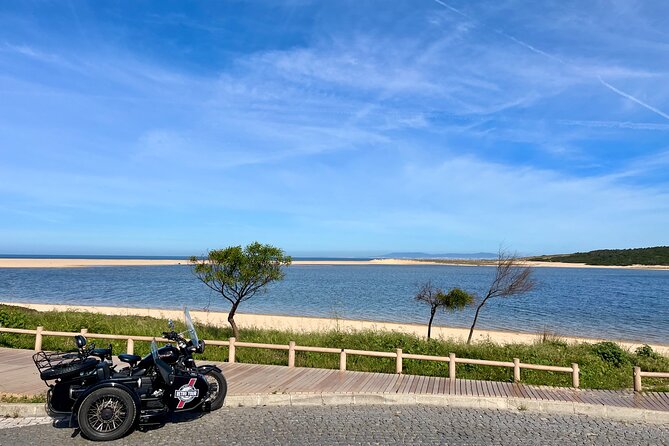 Lisbon - Private Vintage Sidecar Tour to Sesimbra's Coast - California Beach, the shore, and the town center