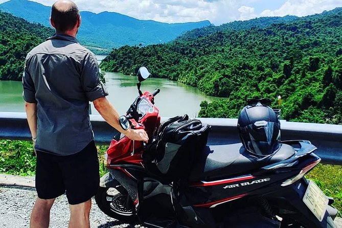 Motorbike tour Phong Nha to Hue (vice versa) by Mr T Easy Rider - Riding as a passenger with Mr T and his team