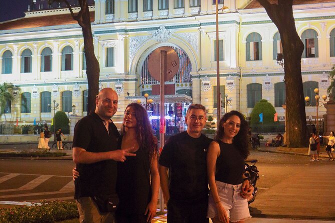 Private Discover Saigon Hidden Spots on Night Motorbike Adventure - Japanese Town, landmarks, and a complicated side of District 1