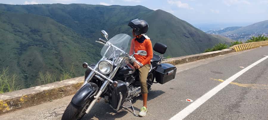 Private Tour on a 1100cc Cruiser Motorcycle - The climb to Cristo Rey