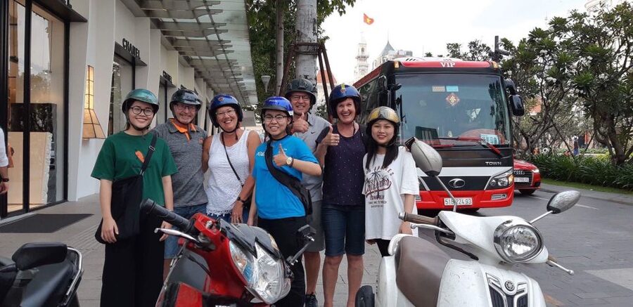 Saigon City Motorbike Tour - District 1: French buildings and young Saigon